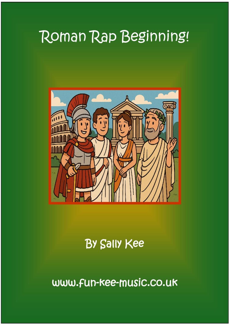 AI child friendly image of Roman Life against a green background