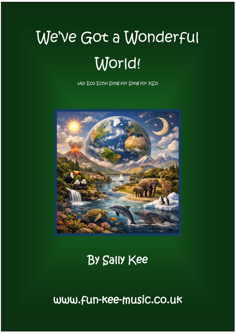 AI generated image of a wonderful world set against a dark green background